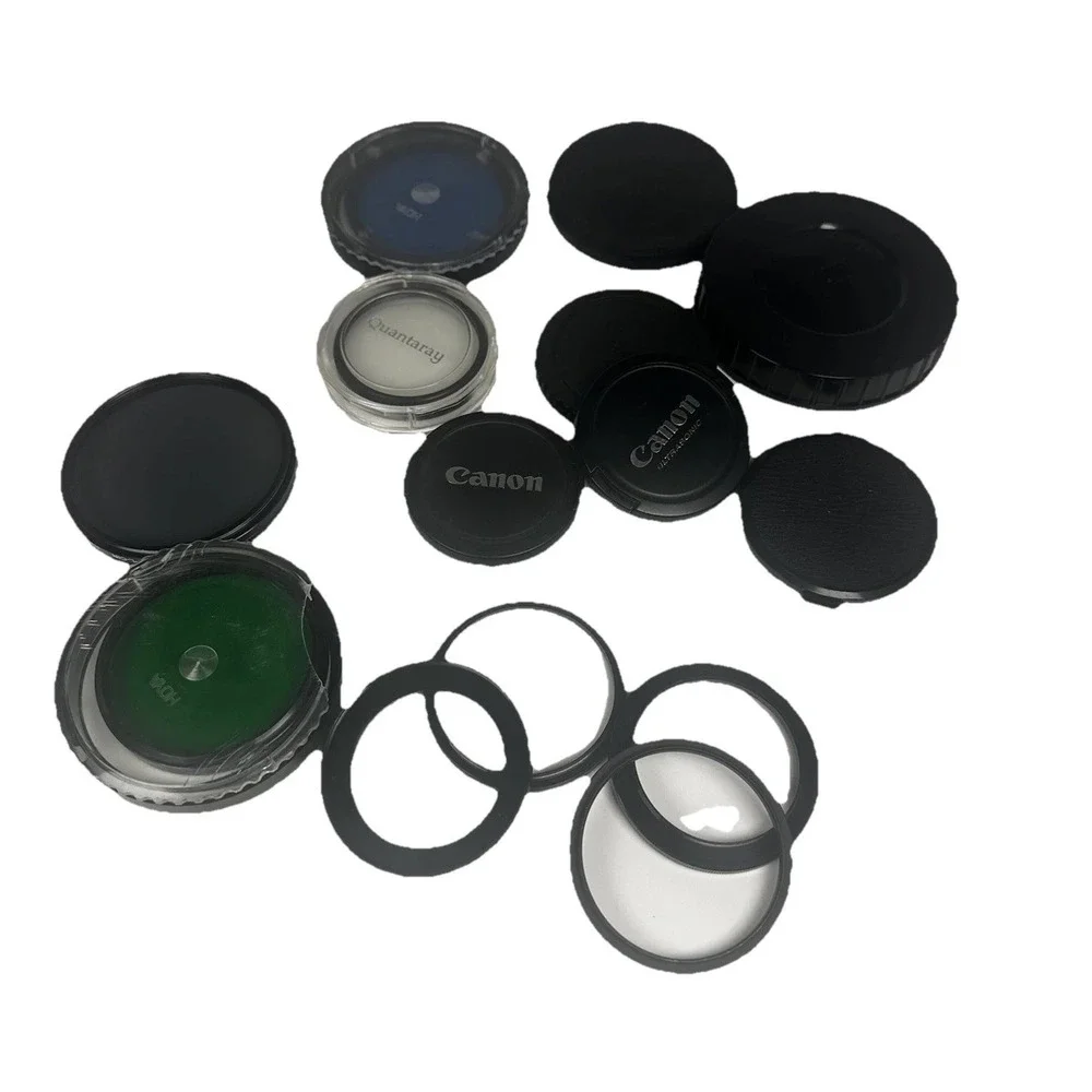 Vintage Camera‎ Lens & Lids Assortment 17 Items